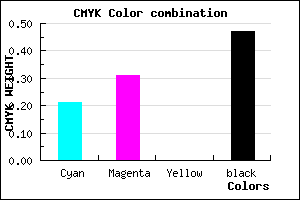 #6C5E88 color CMYK mixer