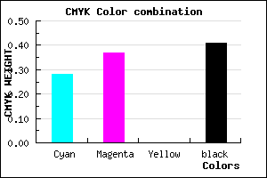 #6C5E96 color CMYK mixer