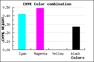 #6C5EB9 color CMYK mixer