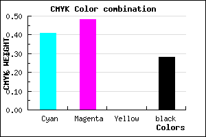 #6C60B8 color CMYK mixer