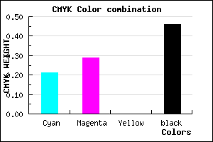 #6C6189 color CMYK mixer