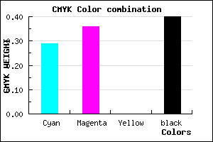 #6C6298 color CMYK mixer