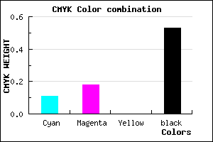 #6C6379 color CMYK mixer