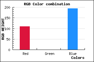 rgb background color #6D00C2 mixer