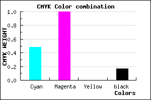#6D00D3 color CMYK mixer