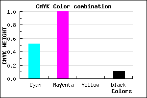 #6D00E2 color CMYK mixer
