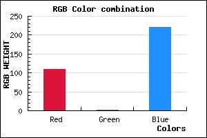 rgb background color #6D01DC mixer