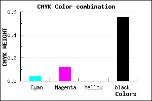 #6D6472 color CMYK mixer