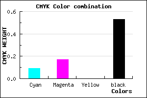 #6D6478 color CMYK mixer