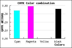 #6D64A4 color CMYK mixer