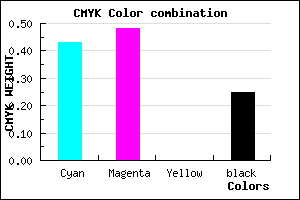#6D64C0 color CMYK mixer