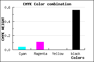 #6D6571 color CMYK mixer