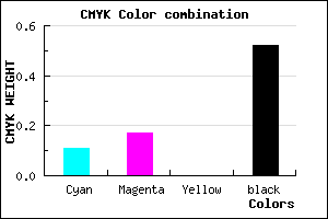 #6D657A color CMYK mixer