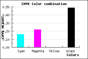 #6D6581 color CMYK mixer