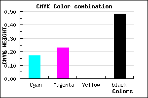 #6D6584 color CMYK mixer