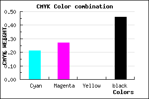 #6D658A color CMYK mixer