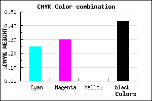 #6D6591 color CMYK mixer