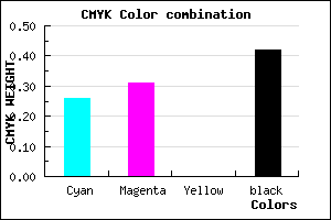 #6D6593 color CMYK mixer