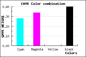#6D6598 color CMYK mixer