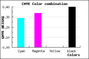#6D6599 color CMYK mixer