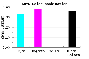 #6D65A2 color CMYK mixer