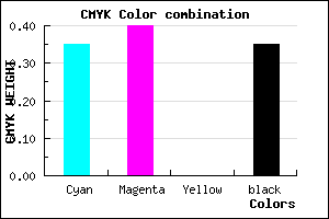 #6D65A7 color CMYK mixer