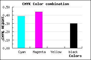 #6D65B3 color CMYK mixer