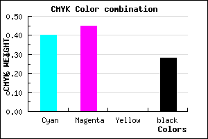 #6D65B7 color CMYK mixer