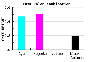 #6D65CE color CMYK mixer