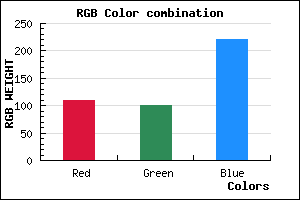 rgb background color #6D65DC mixer