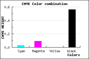 #6D6670 color CMYK mixer
