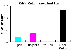 #6D6676 color CMYK mixer