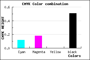 #6D667C color CMYK mixer