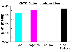#6D66A0 color CMYK mixer