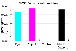 #6D66A2 color CMYK mixer