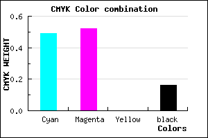 #6D66D6 color CMYK mixer