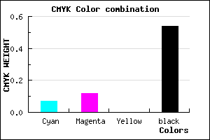 #6D6775 color CMYK mixer