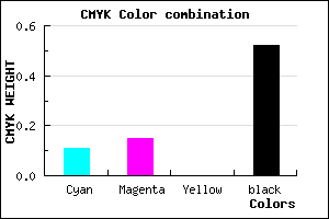 #6D697B color CMYK mixer