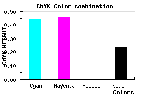 #6D69C3 color CMYK mixer