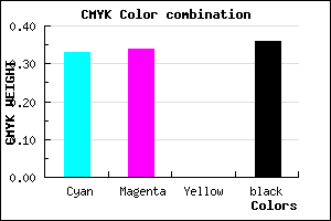 #6D6BA3 color CMYK mixer