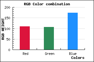 rgb background color #6D6BAD mixer
