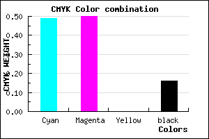 #6D6BD7 color CMYK mixer