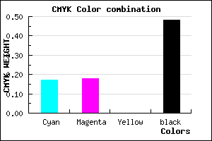 #6D6C84 color CMYK mixer