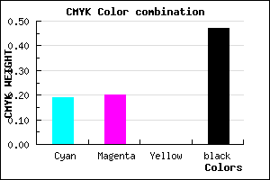 #6D6C87 color CMYK mixer