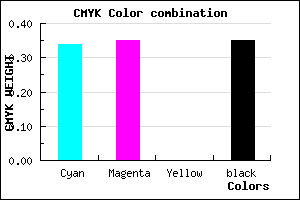 #6D6CA5 color CMYK mixer