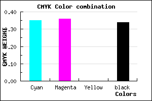 #6D6CA8 color CMYK mixer