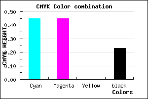 #6D6CC5 color CMYK mixer