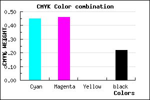 #6D6CC7 color CMYK mixer