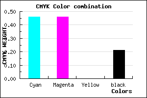 #6D6CC9 color CMYK mixer