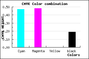 #6D6CCE color CMYK mixer